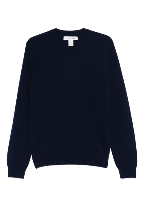 knit pullover man navy COMME DES GARÇONS | FZ-N107-PER2